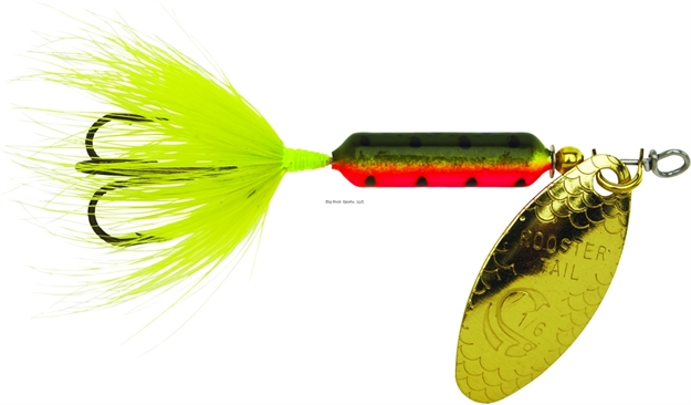 Picture of Wordens Rooster Tail In-Line Spinner, 3", 3/8 Oz, Treble Hook, Firetiger