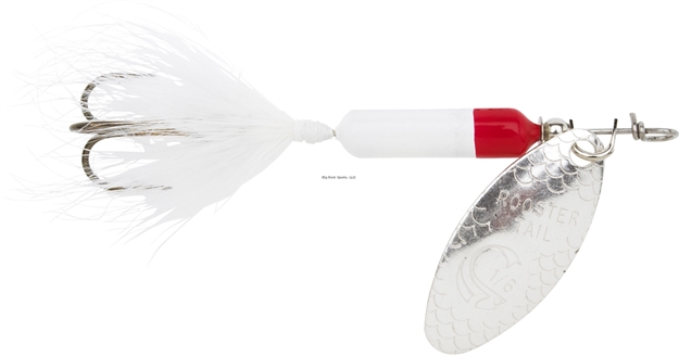 Picture of Wordens Rooster Tail In-Line Spinner, 3", 3/8 OZ Treble Hook, White Red