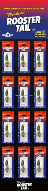 Picture of Wordens Rooster Tail Pdq, SZ 1/8Oz, East Region Selection, 12 Colors, 72 Pcs