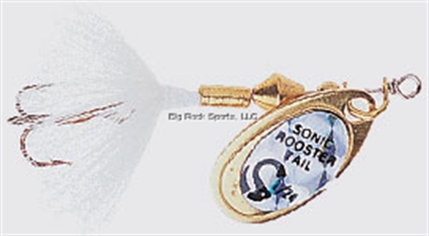 Picture of Wordens Sonic Rooster Tail In-Line Spinner, 1 3/4", 1/16 Oz, White Mylar
