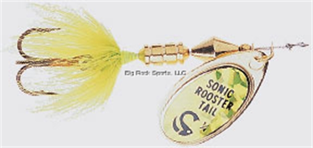 Picture of Wordens Sonic Rooster Tail In-Line Spinner, 2 3/8", 1/8 Oz, Chartreuse Mylar