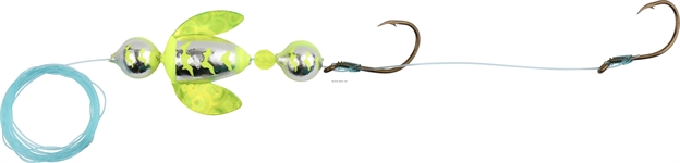 Picture of Wordens Spin-N-Glo Walleye Delight Harness Rig #8, Double Trouble Chart W/ Mylar Chart Wings