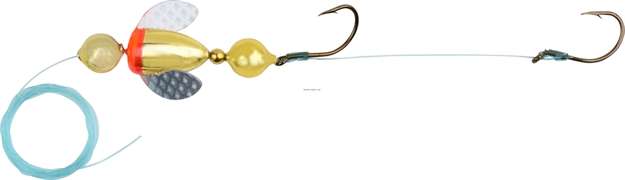 Picture of Wordens Spin-N-Glo Walleye Delight Harness Rig #8, Metallic Gold W/Mylar Wings