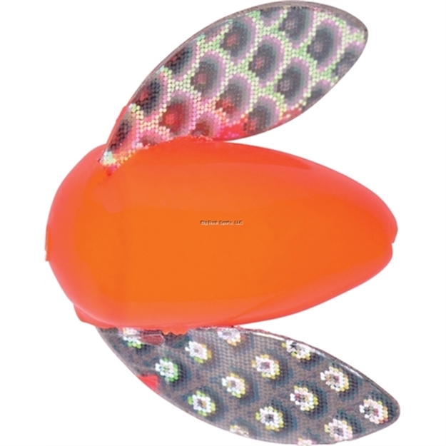 Picture of Wordens Spin-N-Glo Winged Drift Bobber #10 Flame W/ Mylar Wing 12Pk