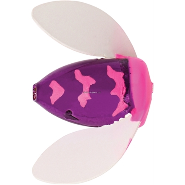 Picture of Wordens Spin-N-Glo Winged Drift Bobber #2 Metallic Purp Pink Tiger 12Pk