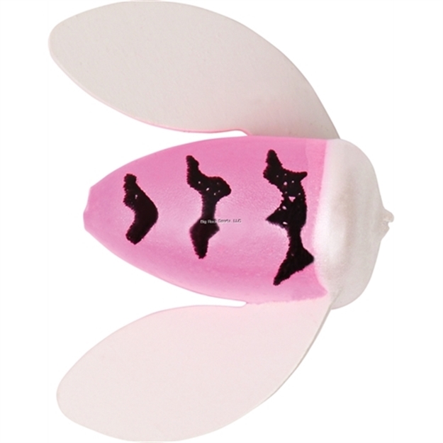 Picture of Wordens Spin-N-Glo Winged Drift Bobber #2 Pearl Pink Tiger W/ Mylar Wing 12Pk