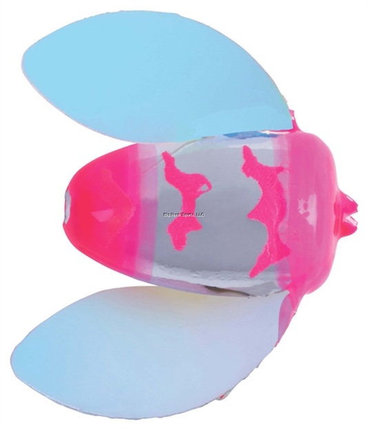 Picture of Wordens Spin-N-Glo Pearl Winged Drift Bobber, #6, Double Trouble UV Pink