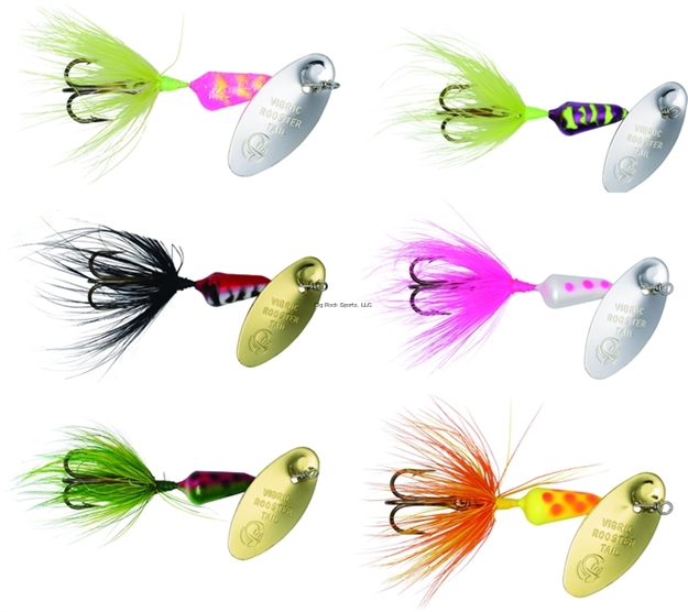 Picture of Wordens Vibric Rooster Tail In-Line Spinner, 1/8 Oz,72 Per Display, Big Rock Exclusive