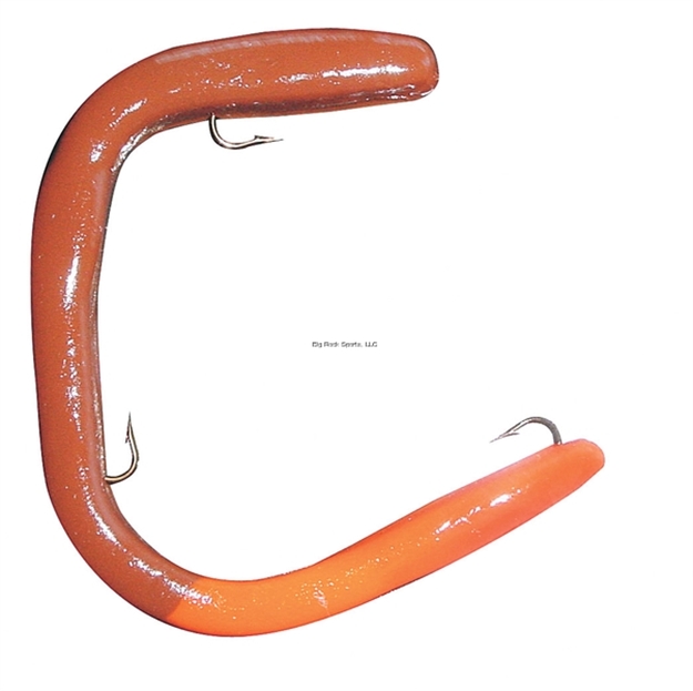 Picture of Worm Factory Magnum Regular Rigged Worm, 8", Brown/Orange Tail, Floating