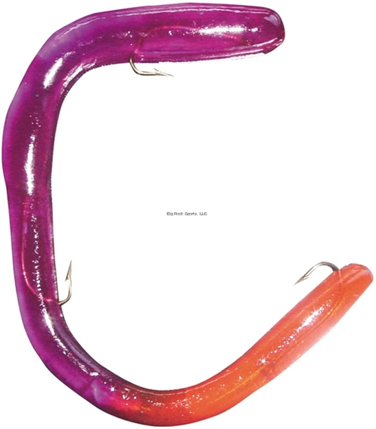 Picture of Worm Factory Magnum Regular Rigged Worm, 8", Purple/Red Tail, Floating