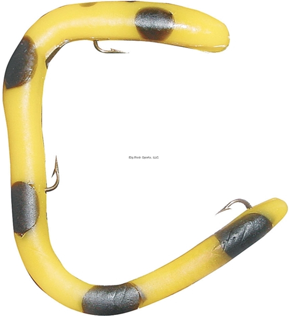 Picture of Worm Factory Standard Regular Rigged Worm, 6 1/4", Yellow/Black Spots, Floating