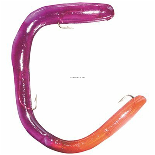 Picture of Worm Factory Standard Weedless Rigged Worm, 6 1/4", Purple/Red Tail, Floating