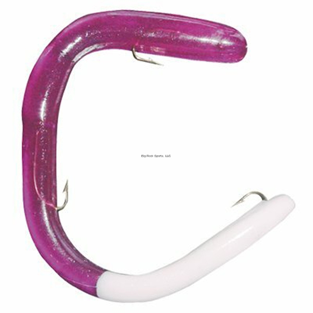 Picture of Worm Factory The Worm Pre-Rigged Worm , 6 1/4Th Inch, Purple/White Tail