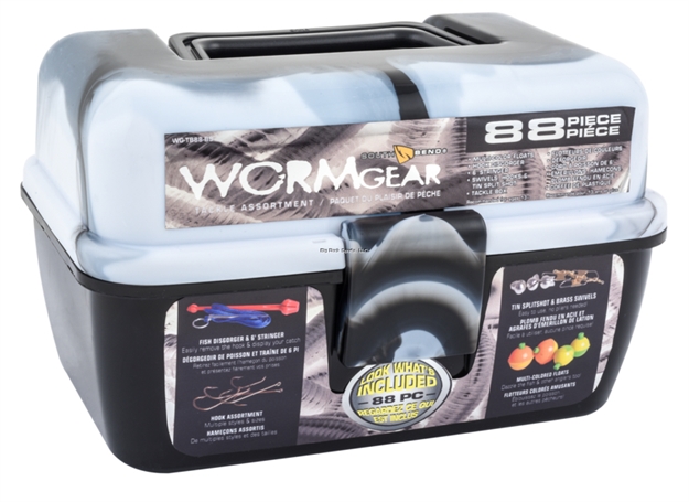 Picture of Worm Gear 88 Piece Loaded Tackle Box Black/White
