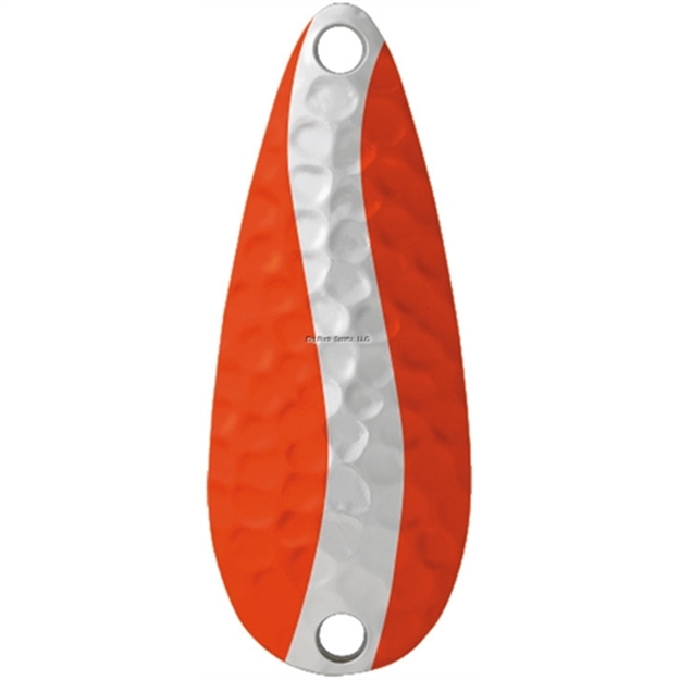 Picture of Worth Chippewa Spoon, 1/2 Oz, Fluorescent Orange/Hammered Nickel