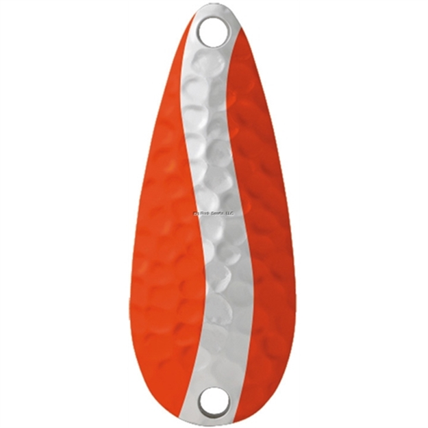 Picture of Worth Chippewa Spoon, 5/16 Oz, Fluorescent Orange/Hammered Nickel