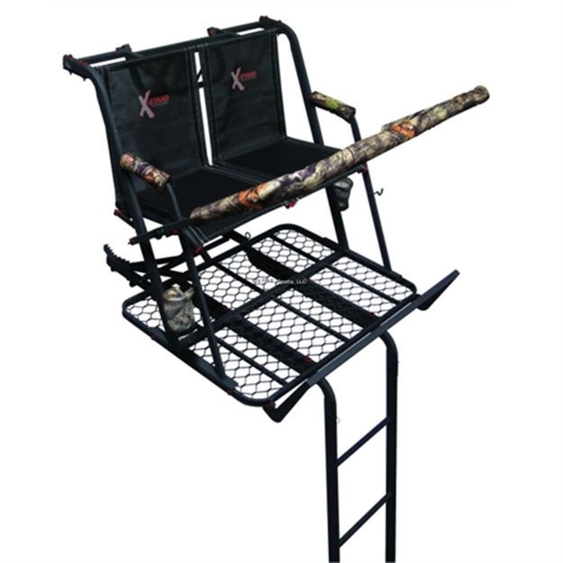 Picture of X-Stand Treestands The Jayhawk 20' 2Man Ladderstand Jaw Safety System 500# Weight Cap 42"X34" Platform 39"X17"
