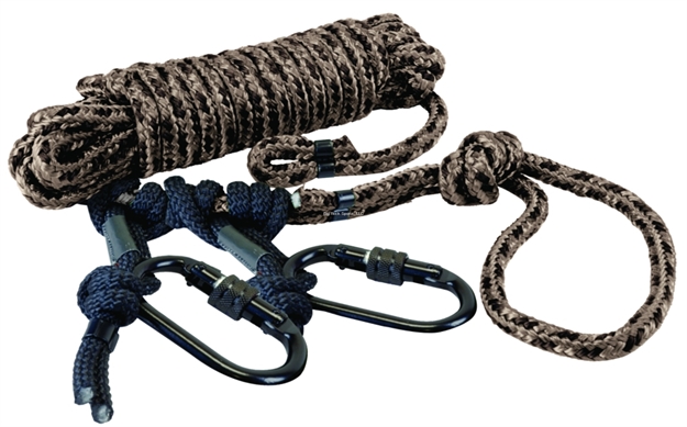 Picture of X-Stand Treestands Two Person Safe Climb 30' Long Nylon Rope Supports UP TO 500Lbs 2 Carabiners For 2Ppl