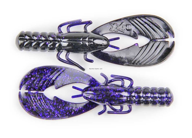 Picture of X Zone 3.25"  Muscle Back Finesse Craw, Purple Shadow