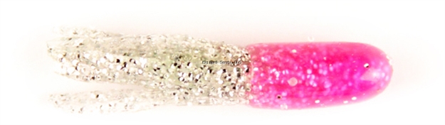 Picture of X Zone Lures 1.5" Tube, 087, Hot Pink/Clear Small Silver Flk