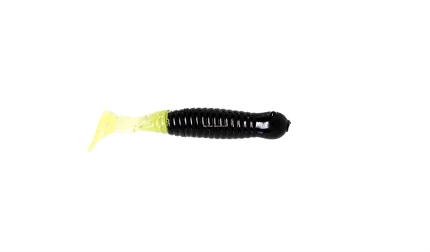 Picture of X Zone Lures 1.75" Paddle Tail, 504, Black/Chartreuse Shine Tail