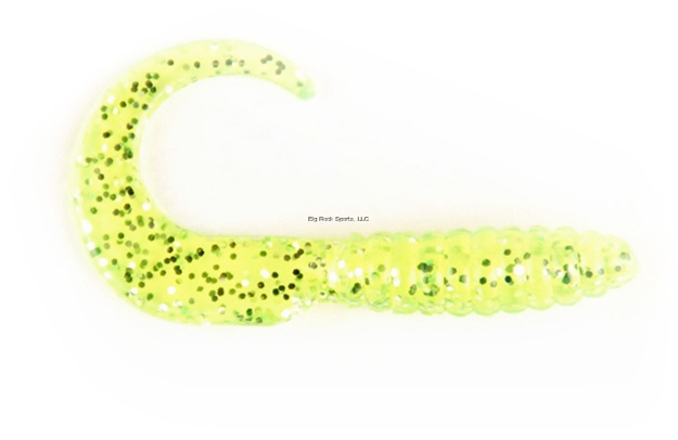 Picture of X Zone Lures 2" Swirl Tail Grub, 308, Chartreuse Shine (24/Pack)