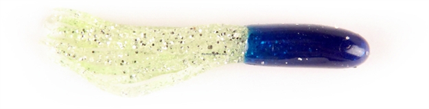 Picture of X Zone Lures 2" Tube, 085, Blue/Clear Small Silver Flk