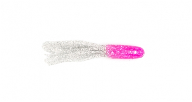 Picture of X Zone Lures 2" Tube, 087, Hot Pink/Clear Small Silver Flk
