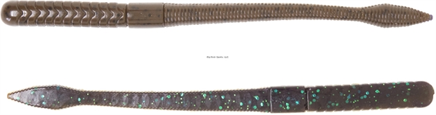 Picture of X Zone Lures 6" MB Fat Finesse Worm, Green Pumpkin June Bug