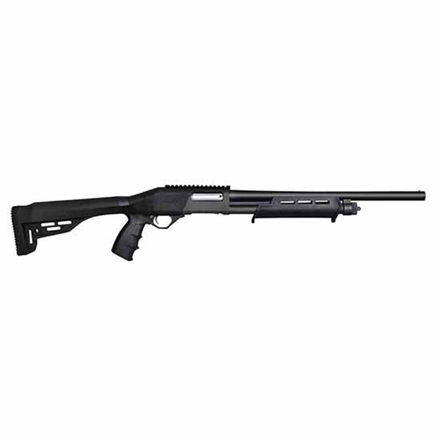 Picture of Jts Group Pump Action Shotgun, 12 Ga., 3, Black, 18.56" Bbl, Synthetic Stock, Picatinny Rail, 4 + 1 Rnd X12PT 810058880086
