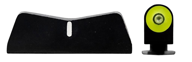 Picture of XS Sights Gl0009p3y Dxw II Big Dot Fits Glock 17,19,22-24,26-27,31-36,38 Gen1-5 Tritium Green W/Yellow Outline Front Green Rear Black