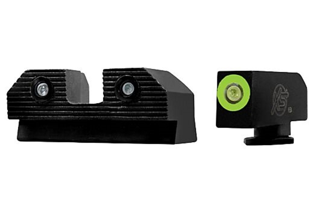 Picture of XS Sights Glr201p6g R3d 2.0 Night Sights Fits Glock  Black | Green Tritium Green Outline Front Sight Green Tritium  Rear Sight GL-R201P-6G 647533003711