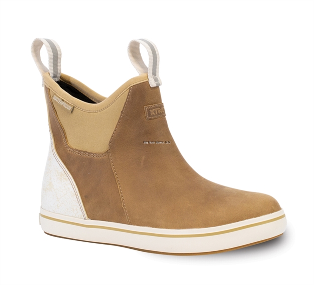 Picture of Xtratuf Women's Leather Ankle Deck Boot Taupe/Scales Size 6