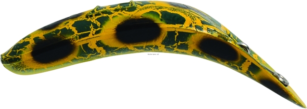 Picture of Yakima Bait Flatfish Wiggling Plug, #F-4, 1-1/2", Treble Hooks, Frog, Floating