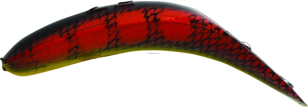 Picture of Yakima Bait Flatfish Wiggling Plug, #F-4, 1-1/2", Treble Hooks, Perch Scale, Floating