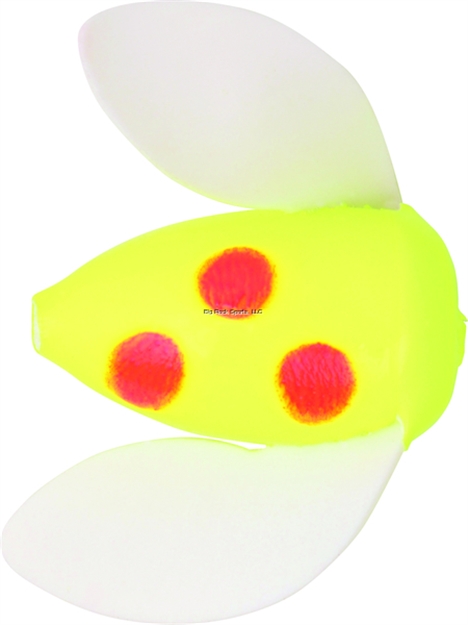 Picture of Yakima Bait Spin-N-Glo Winged Drift Bobber, #8, Clown W/ White  Wing, Floating,12/Pack