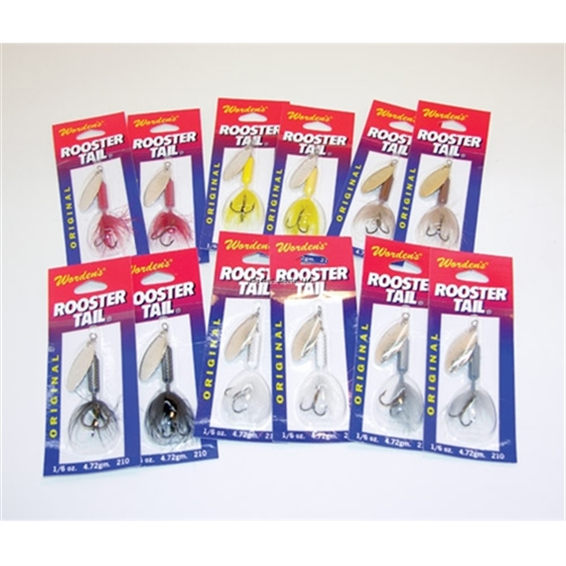 Picture of Wordens Rooster Tail In-Line Spinner, 2 3/4", 1/4 Oz, Treble Hook, Assorted