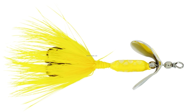 Picture of Wordens Rooster Tail In-Line Spinner, 1/32 Oz, Treble Hook, Yellow 202