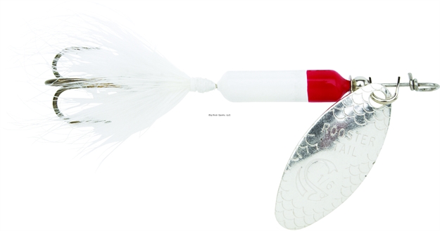 Picture of Wordens Rooster Tail In-Line Spinner, 2 1/4", 1/8 Oz, Treble Hook, White Red 208