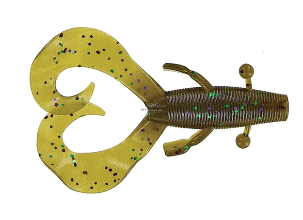 Picture of Yamamoto Cowboy Creature Bait, 4", 7Pk, #297 NF Large Green, Purple