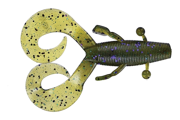 Picture of Yamamoto Cowboy Creature Bait, 4", 7Pk, Smoke, W/Purple Blue/042 Blue