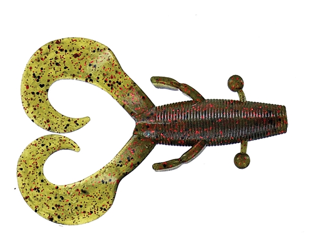 Picture of Yamamoto Cowboy Creature Bait, 4", 7Pk, Watermelon Black Red/Light Watermelon, Red/Black