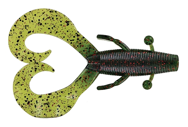 Picture of Yamamoto Cowboy Creature Bait, 4", 7Pk, Watermelon W/Black & Red Flake