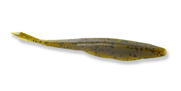 Picture of Yamamoto D-Shad Soft Plastic Jerk Bait, 5", 7Pk, Green Pumpkin With Black Flake