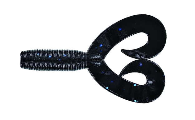 Picture of Yamamoto Double Tail Grub, 5", 20Pk, Black With Blue