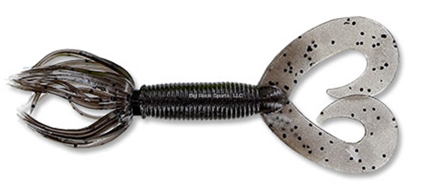 Picture of Yamamoto Double Tail Hula Grub, 4", 10Pk, Cinnamon (Brown) With Large Black
