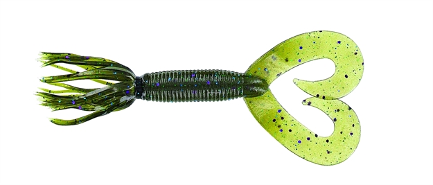Picture of Yamamoto Double Tail Hula Grub, 5", 10Pk, Mowed Grass
