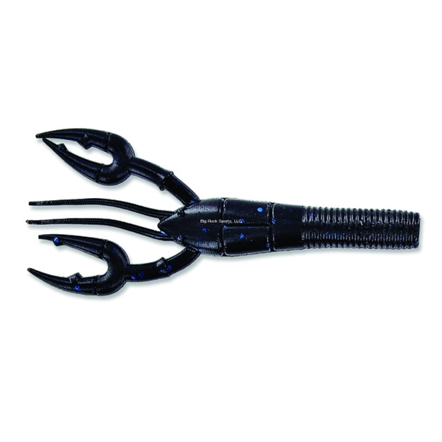 Picture of Yamamoto Fat Baby Craw , 3.75", 7Pk, Black With Large Blue
