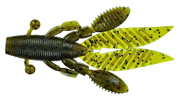 Picture of Yamamoto Flappin' Hog Creature Bait, 3.75", 7Pk, Green Pumpkin With Large Black