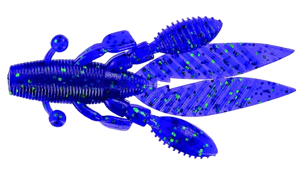 Picture of Yamamoto Flappin' Hog Creature Bait, 3.75", 7Pk, Junebug Purple With Emerald Flake